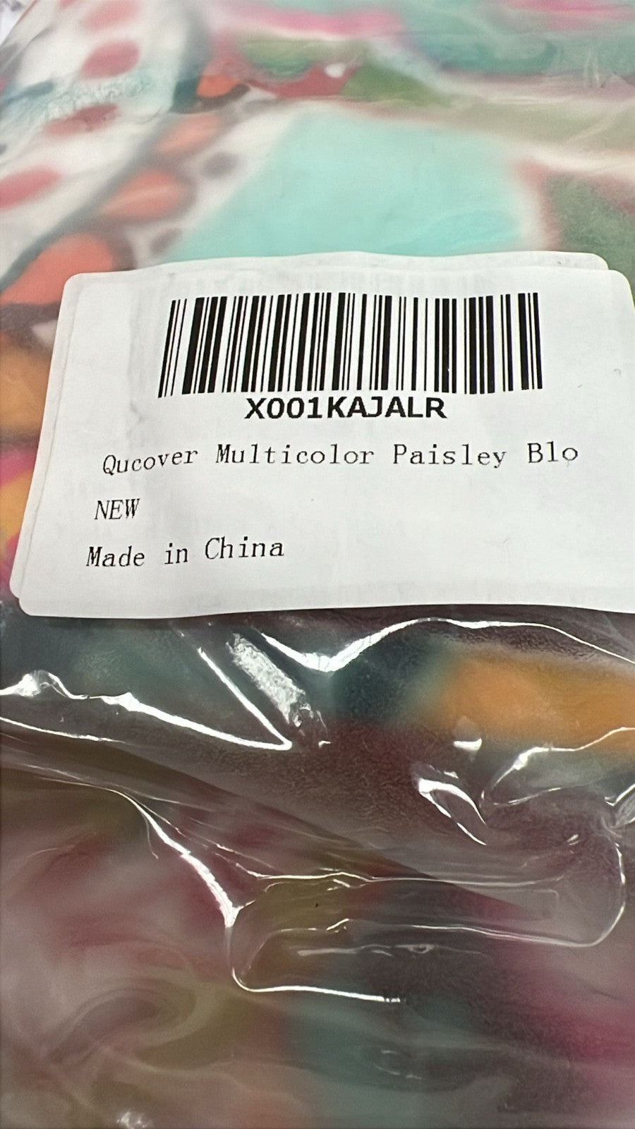 Qucover Cotton Quilts Sets, Multicolor Paisley Pattern Red