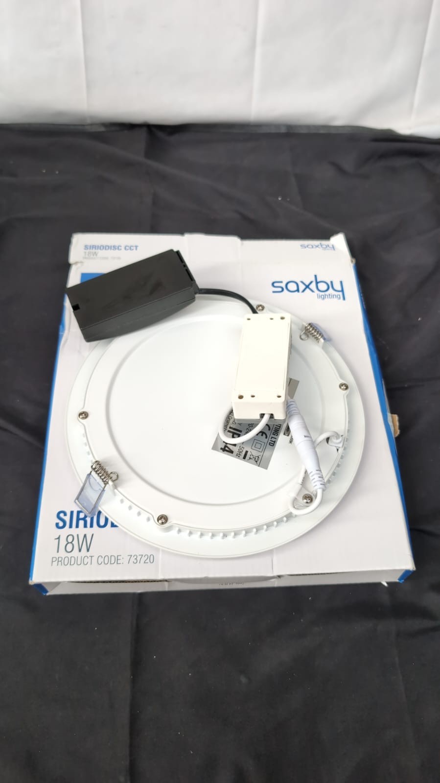 Saxby 73720 Siriodisc Indoor IP20 18W Cool White LED Downlight Panel(USED)
