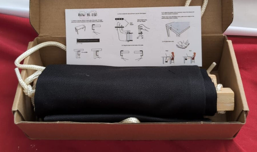 Auoinge Canvas Foot Rest Hammock, Adjustable Mini Foot Rest Stand Under Desk
