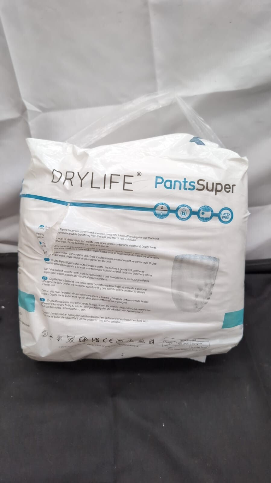 Drylife Pants Super Disposable  Pants Large (Pack of 12, Packaging Damaged)