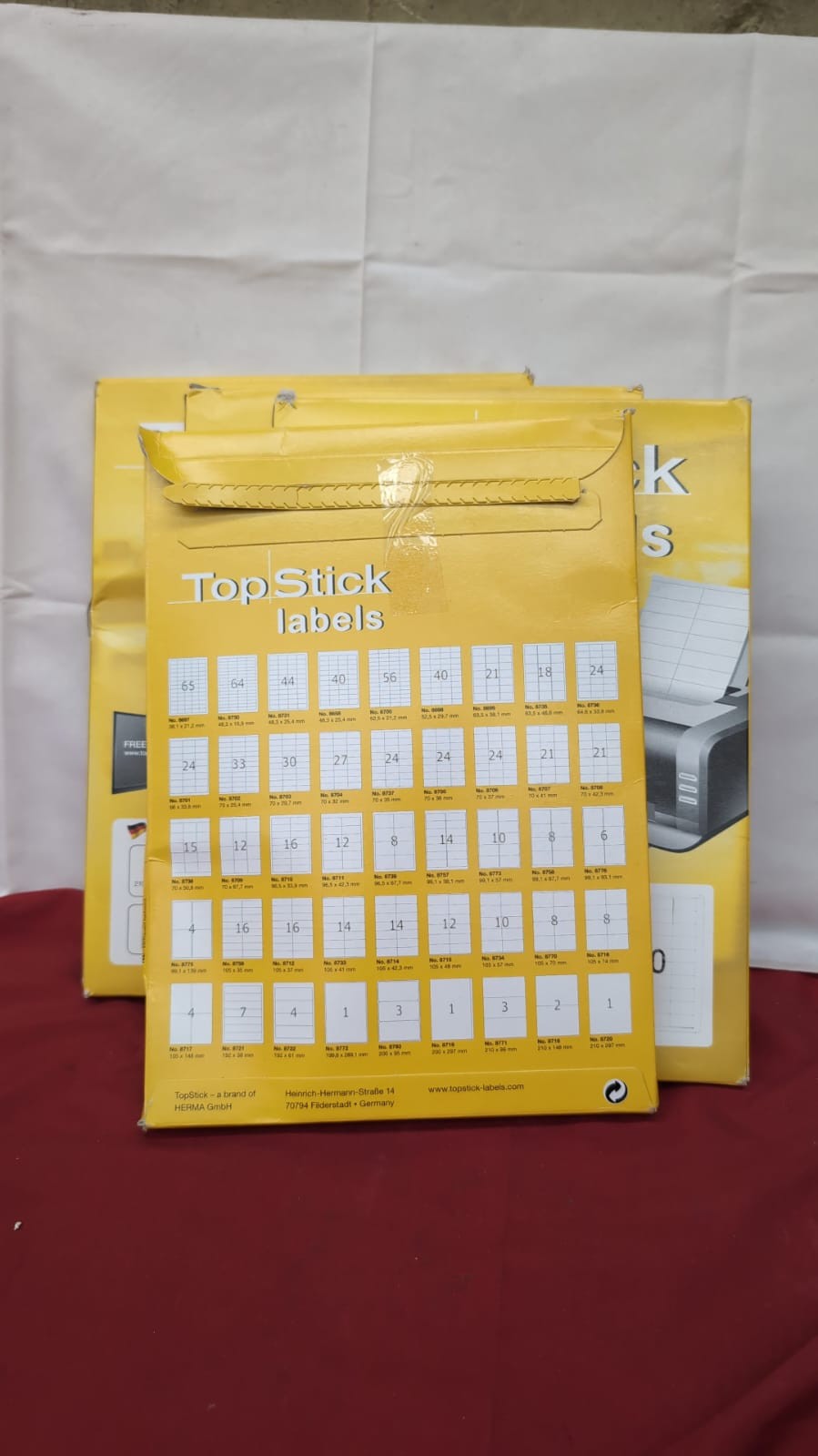TopStick 8698 Universal labels 100 sheets,40 per A4 (packaging damaged - 4 pack)