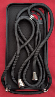 Crossbody Lanyard for iPhone 13 6.1 inch, Silicone Cover Protective Case - Black