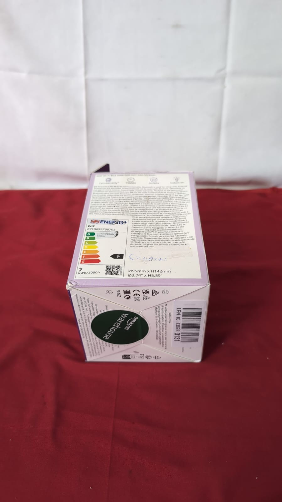 WiZ Smart Bulb, E27, Amber Glass Globe LED Bulb, Dimmable (BOX DAMAGED)