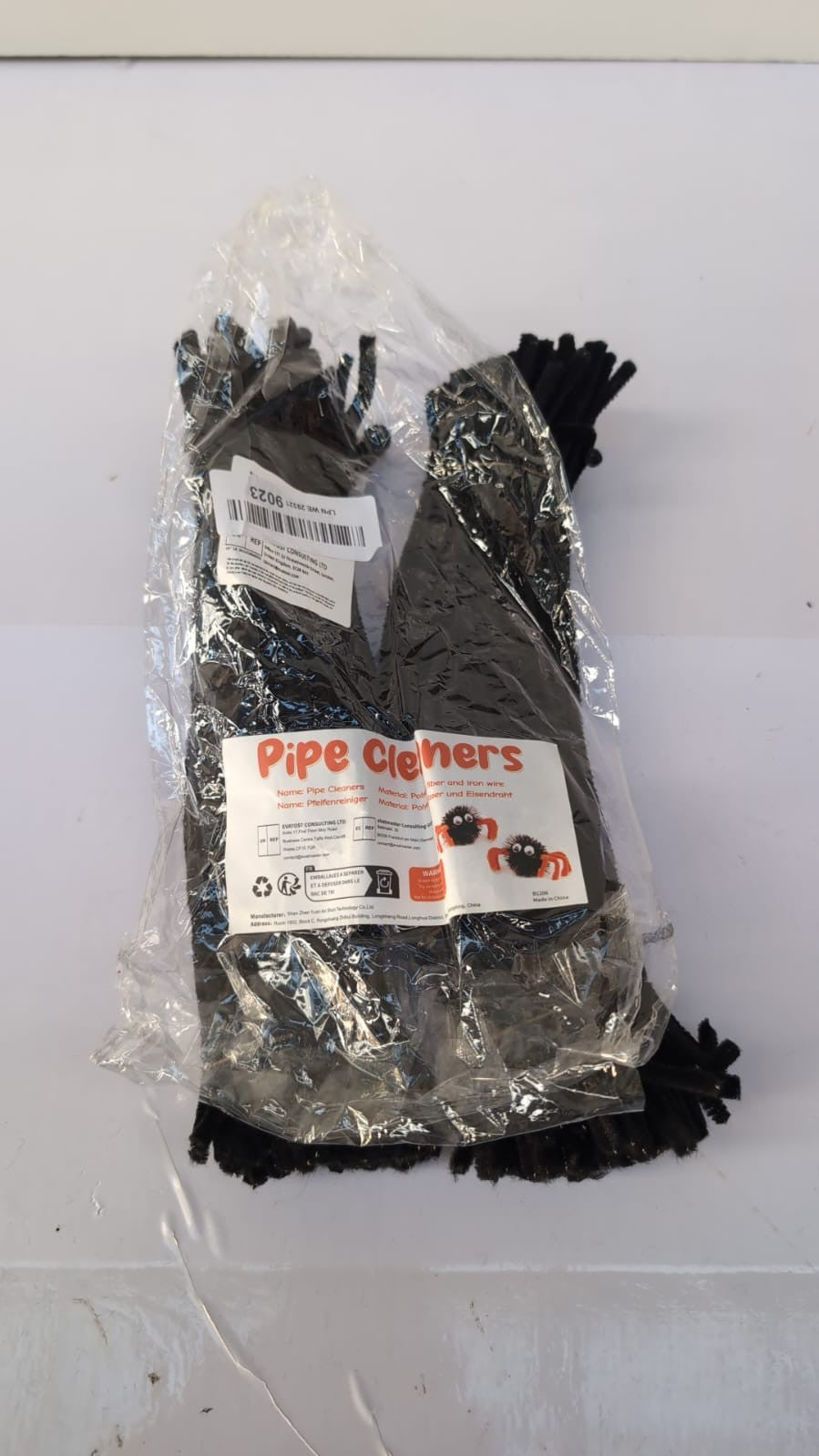 75 pack Black Pipe Cleaners for Crafts Bendable Wires Reinforced(pack damaged)