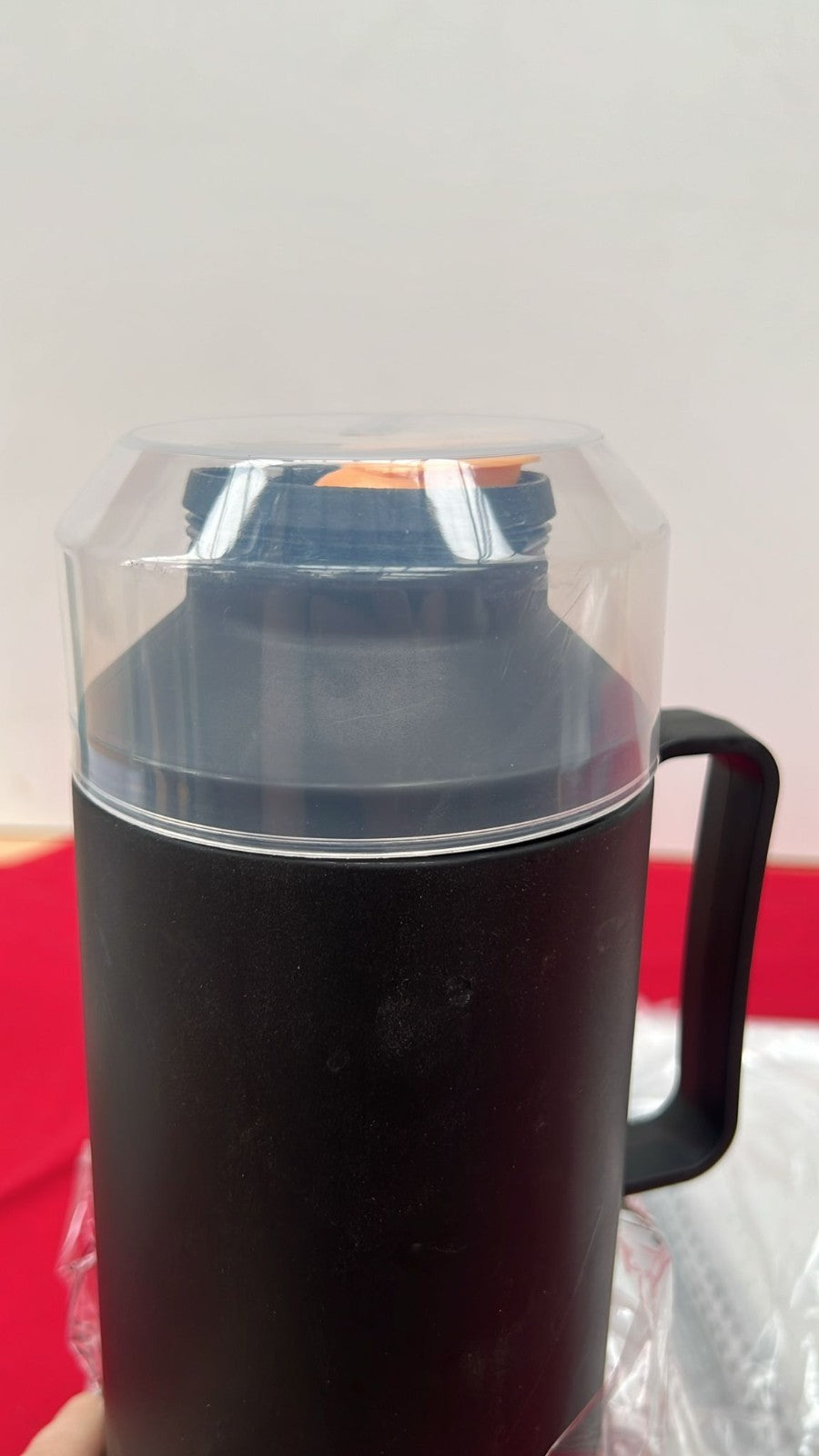 Tramontina Thermal Flask with Cup Lid and Interior Glass Container (Black, 1.0l)
