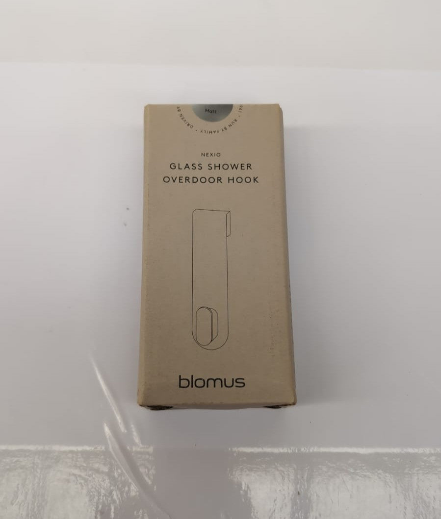 Blomus  Hook for Glass Shower Panels, Silver Matte( box damaged)