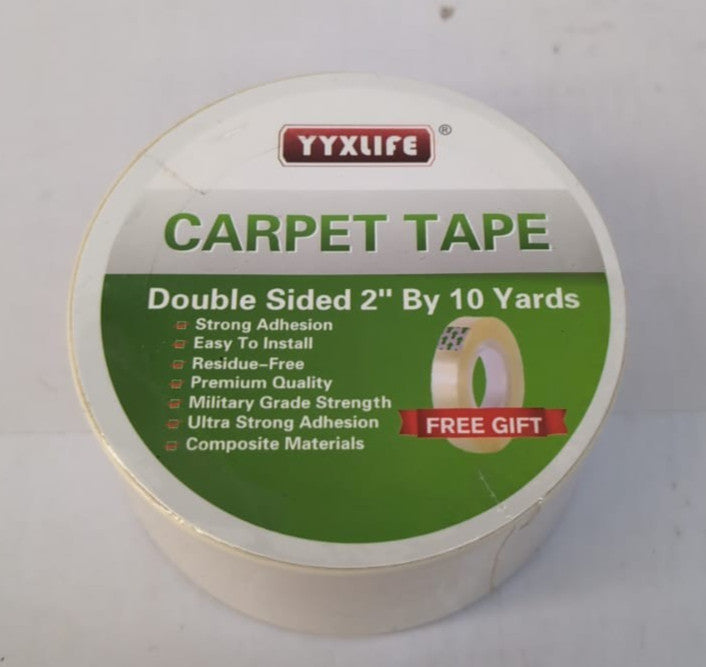 YYXLIFE Double Sided Carpet Tape for Area Rugs Carpet Adhesive Removable