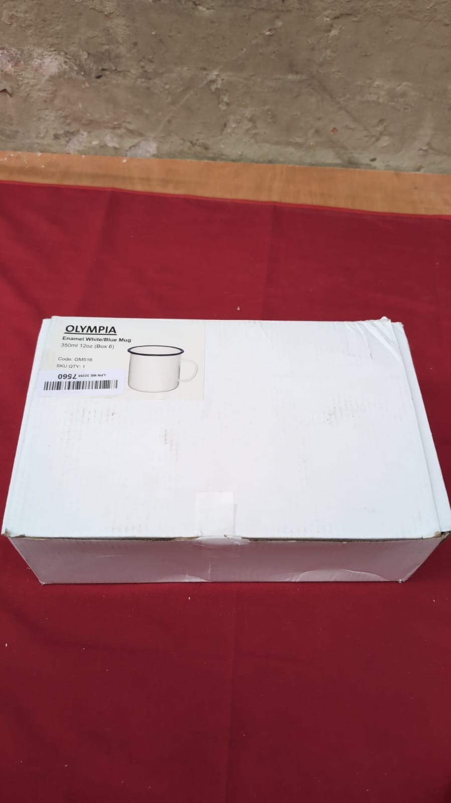 Olympia Enamel Mug Made of Steel Heat and Chemical Resistant 350ml Pack of 4