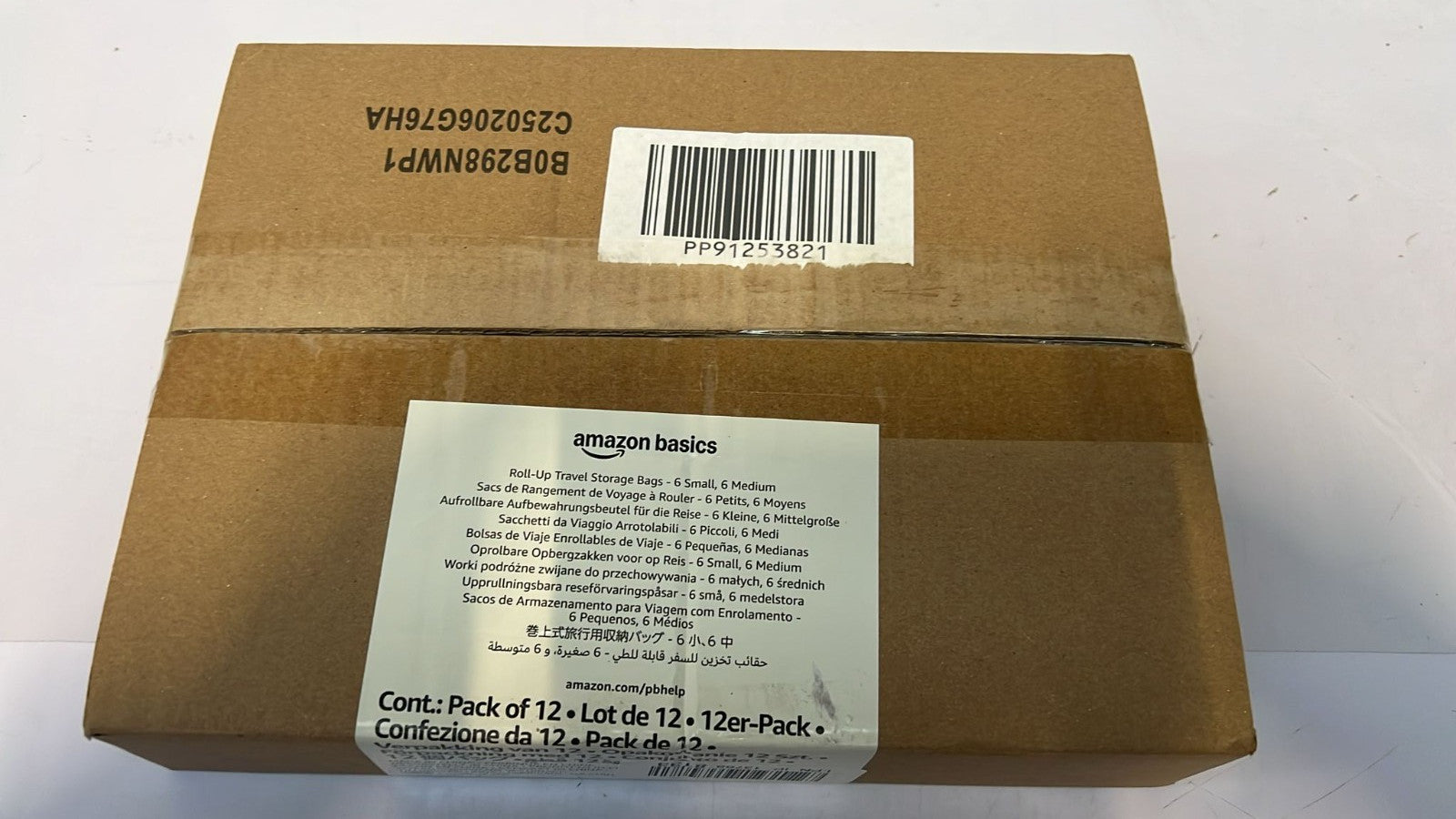 Amazon Basics Roll-Up Travel Storage Bags, (6 Small, 6 Medium)