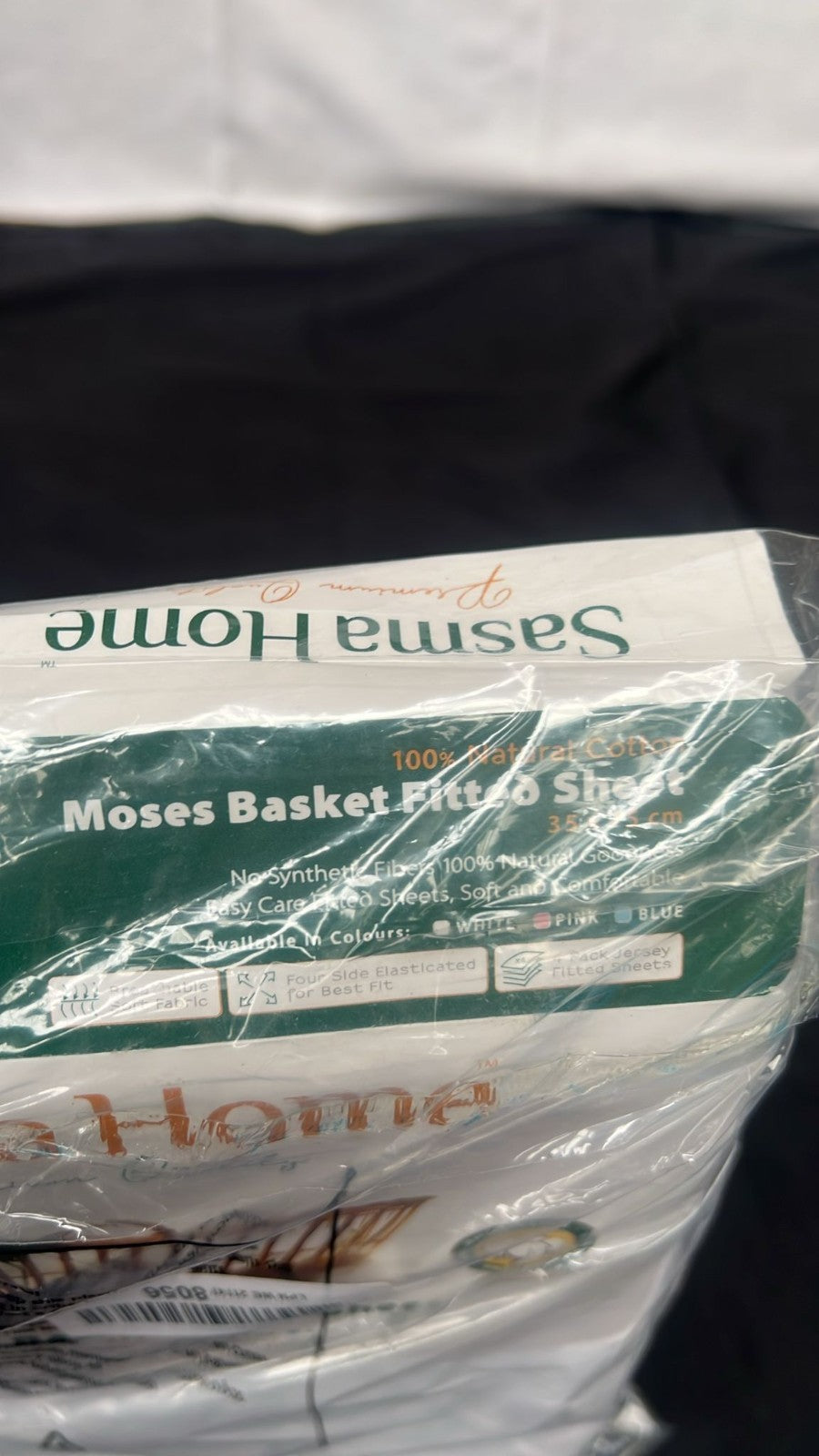 Sasma Home - Pair of 100% Cotton Moses Basket Fitted Sheets - Baby Cradle Sheets