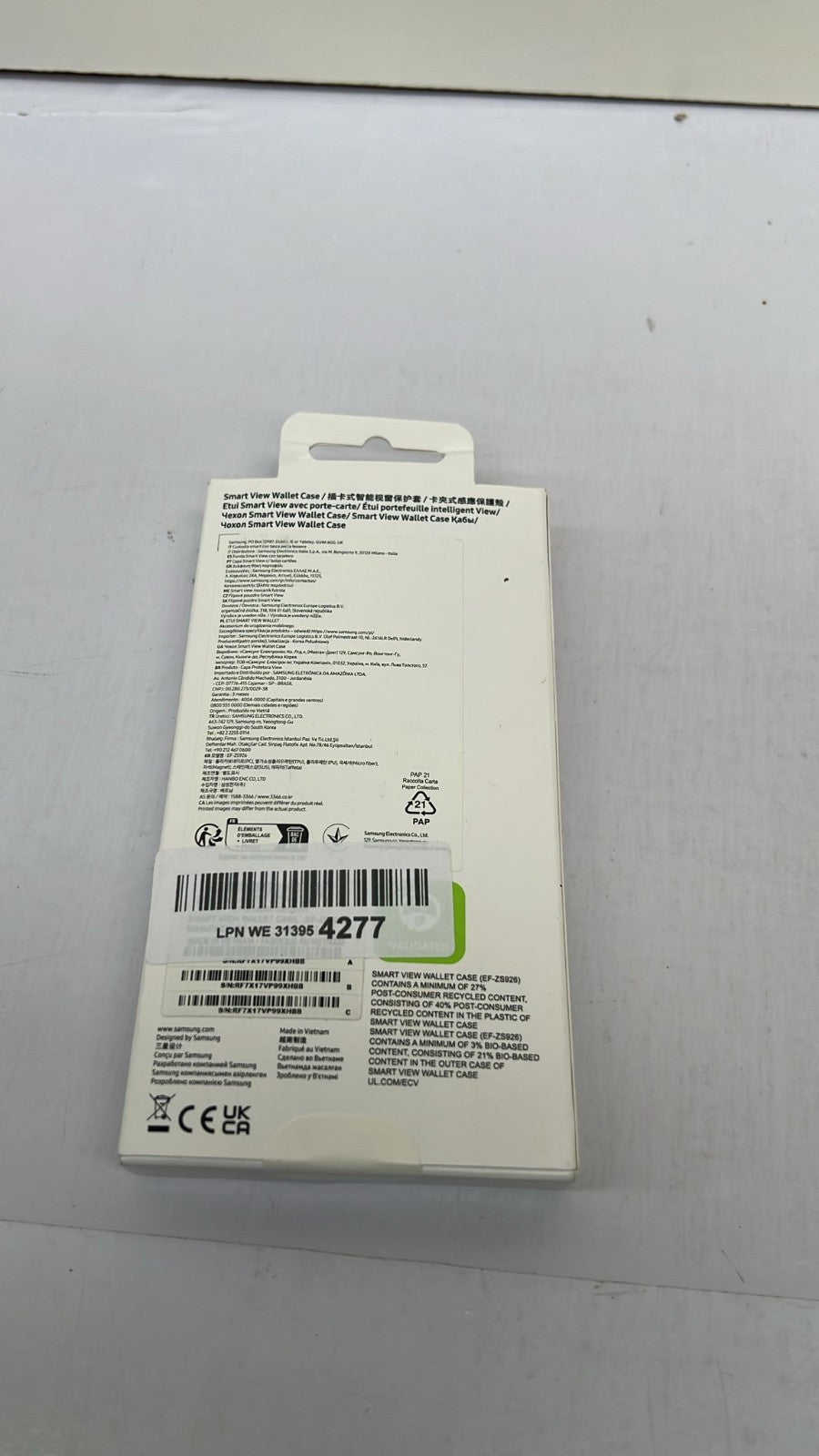 Samsung Galaxy S24 Smart View Wallet Case, Light Green (BOX OPENED)