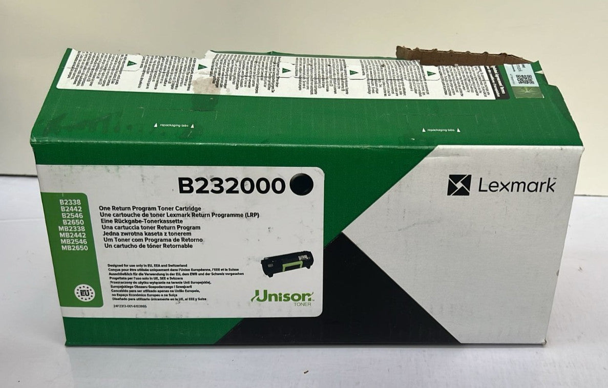 LEXMARK Toner N 3K RET, Normal ,Black B232000 (BOX DAMAGED)