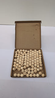 100pcs Wooden Beads 20mm Natural Round Wood Bead Unfinished Craft Loose Beads