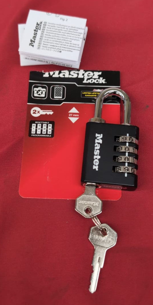 Master Lock 7641EURDBLK Indoor Combination Padlock (packaging damaged)