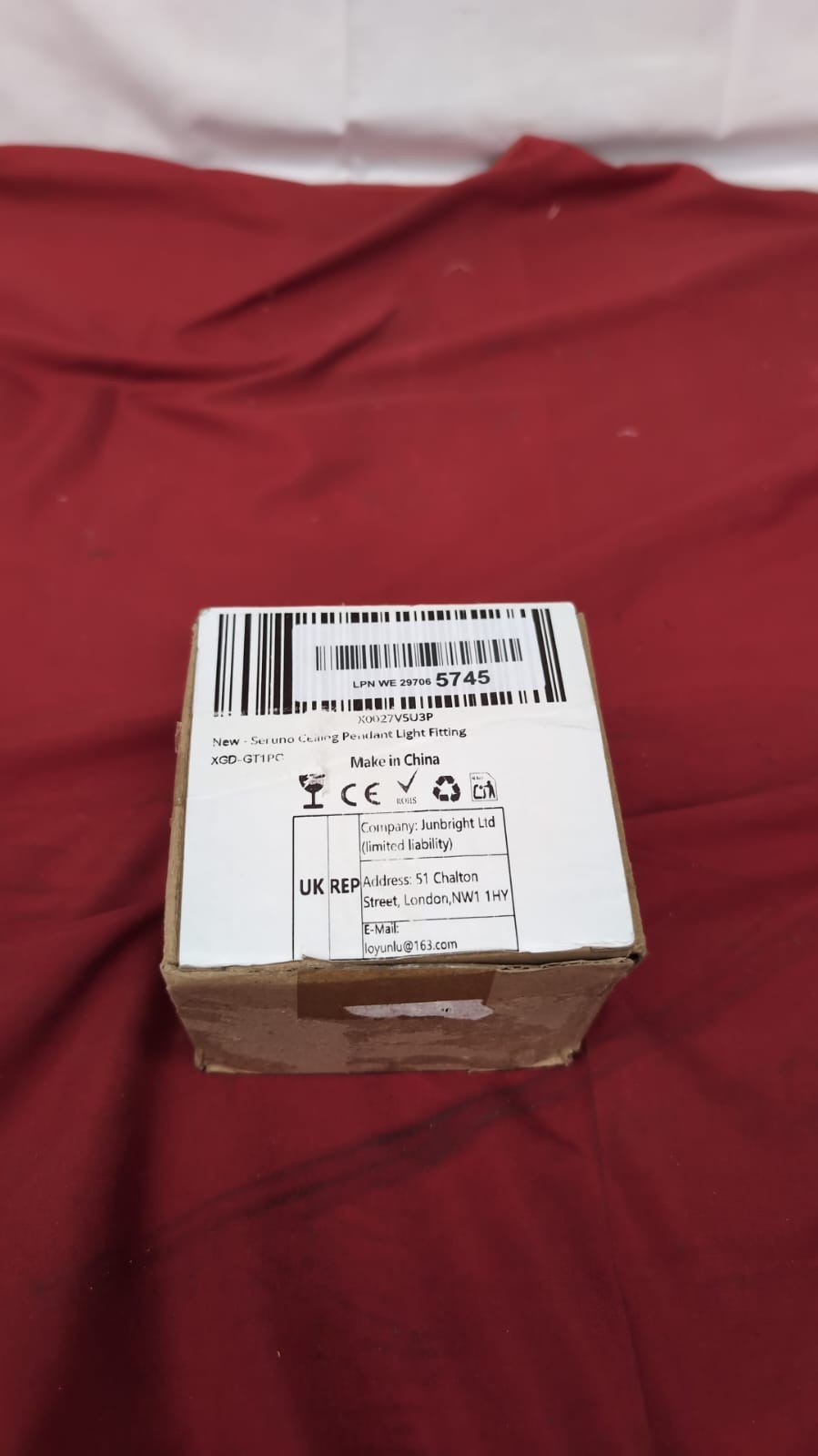 Seruno Ceiling Pendant Light Fitting Lamp Holder (cap slightly scuffed)