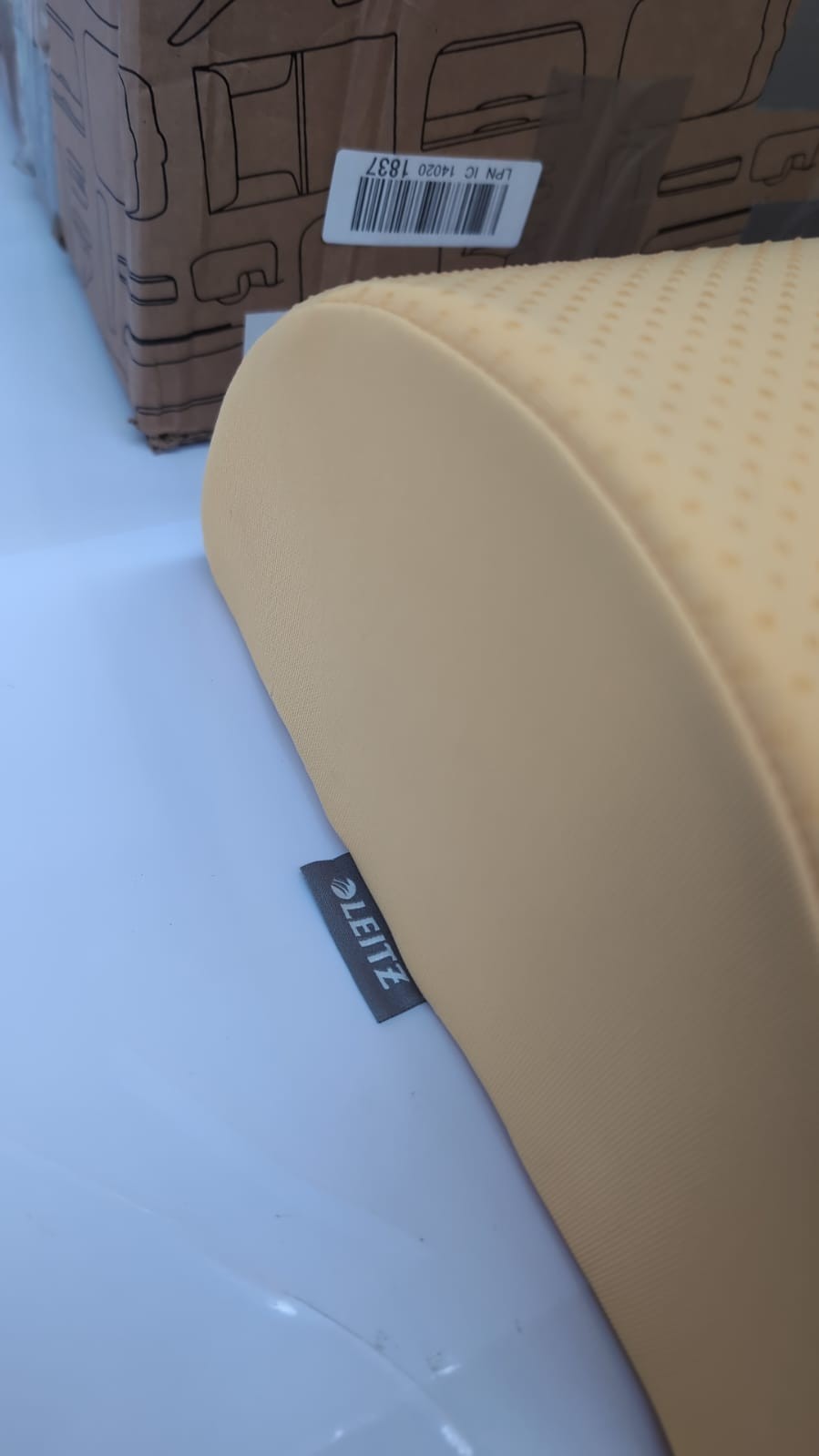 Leitz Desk Foot Rest, Adjustable Leg & Knee Support, Warm Yellow(pack opened)