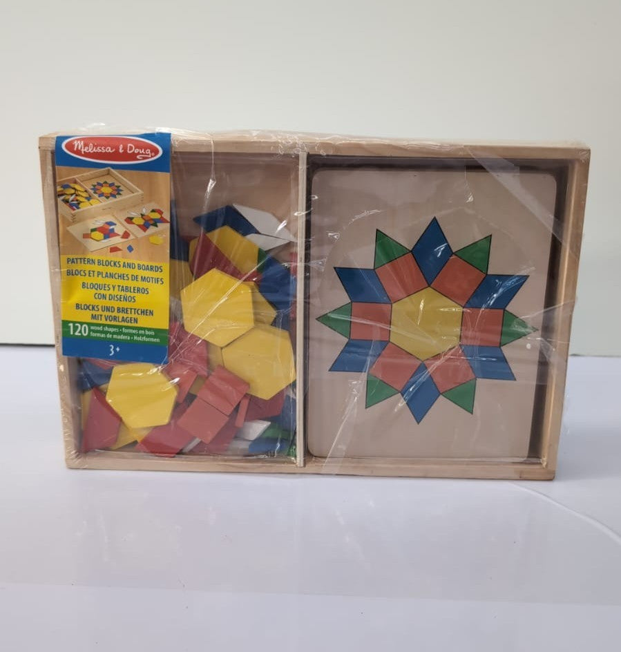 Melissa & Doug Pattern Blocks and Boards Developmental (packaging damaged)