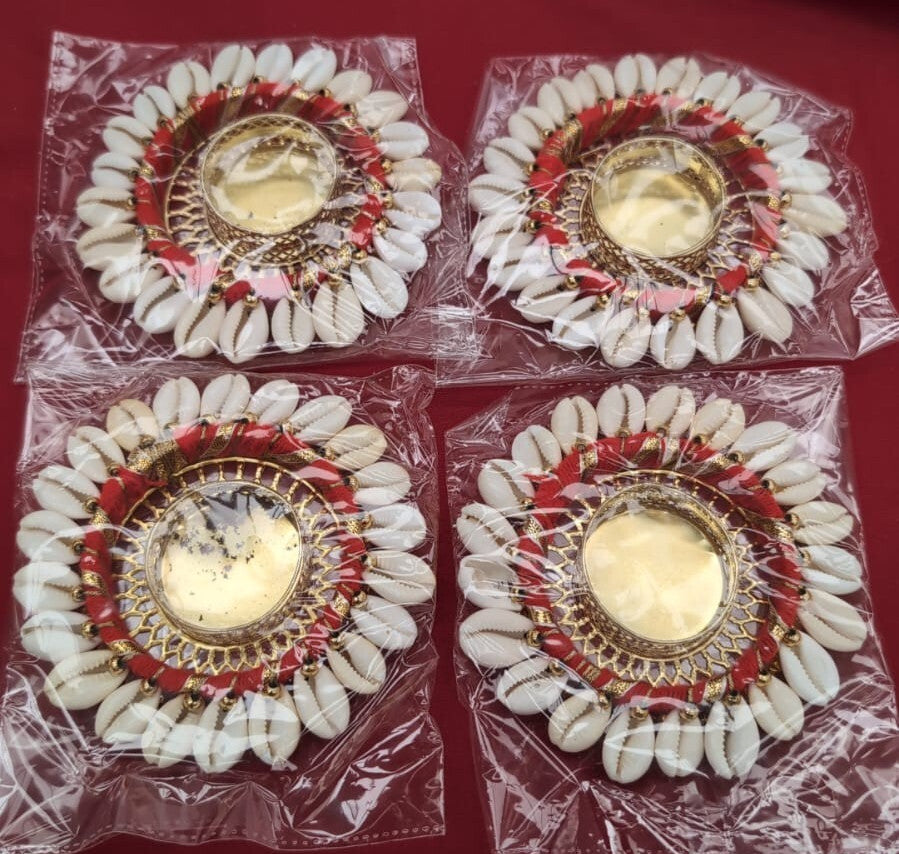 TIED RIBBONS 4pcs Handmade Tealight Candle Holder (Warehouse Damaged on 1 Piece)