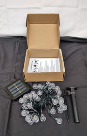 1pc 100/60/40/20LED Solar String Lights Outdoor Waterproof, Crystal Globe Lights