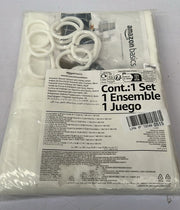 Amazon Basics Shower Curtain, Water and Mould Resistant Fabric Bathroom Curtains