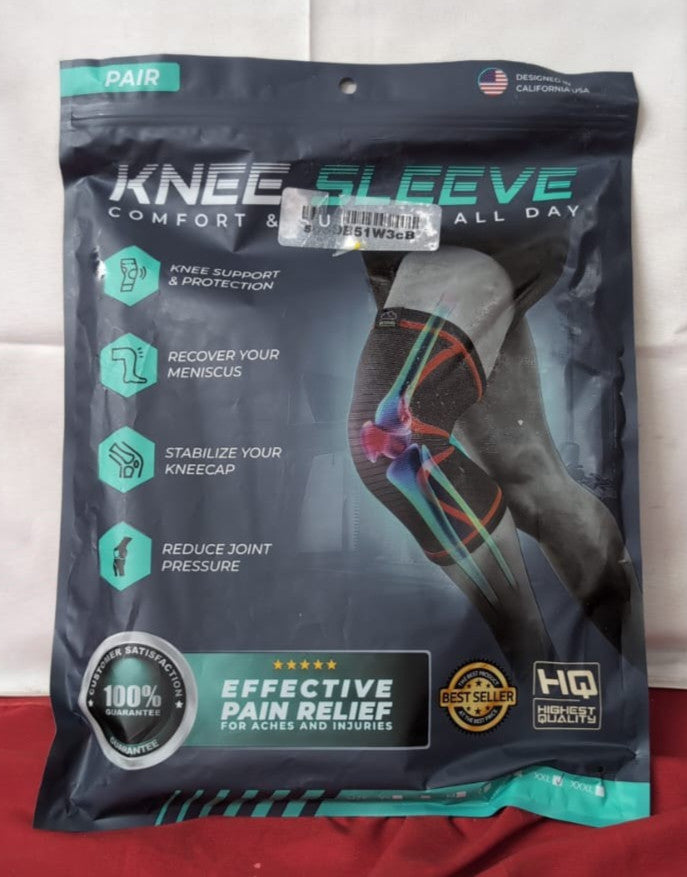 Knee Support Brace 2 Pack, Compression Sleeves for Arthritis Pain Relief,Joint