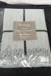 Emma Barclay Herringbone Recycled Cotton Patterned Chair Sofa Bed Throw