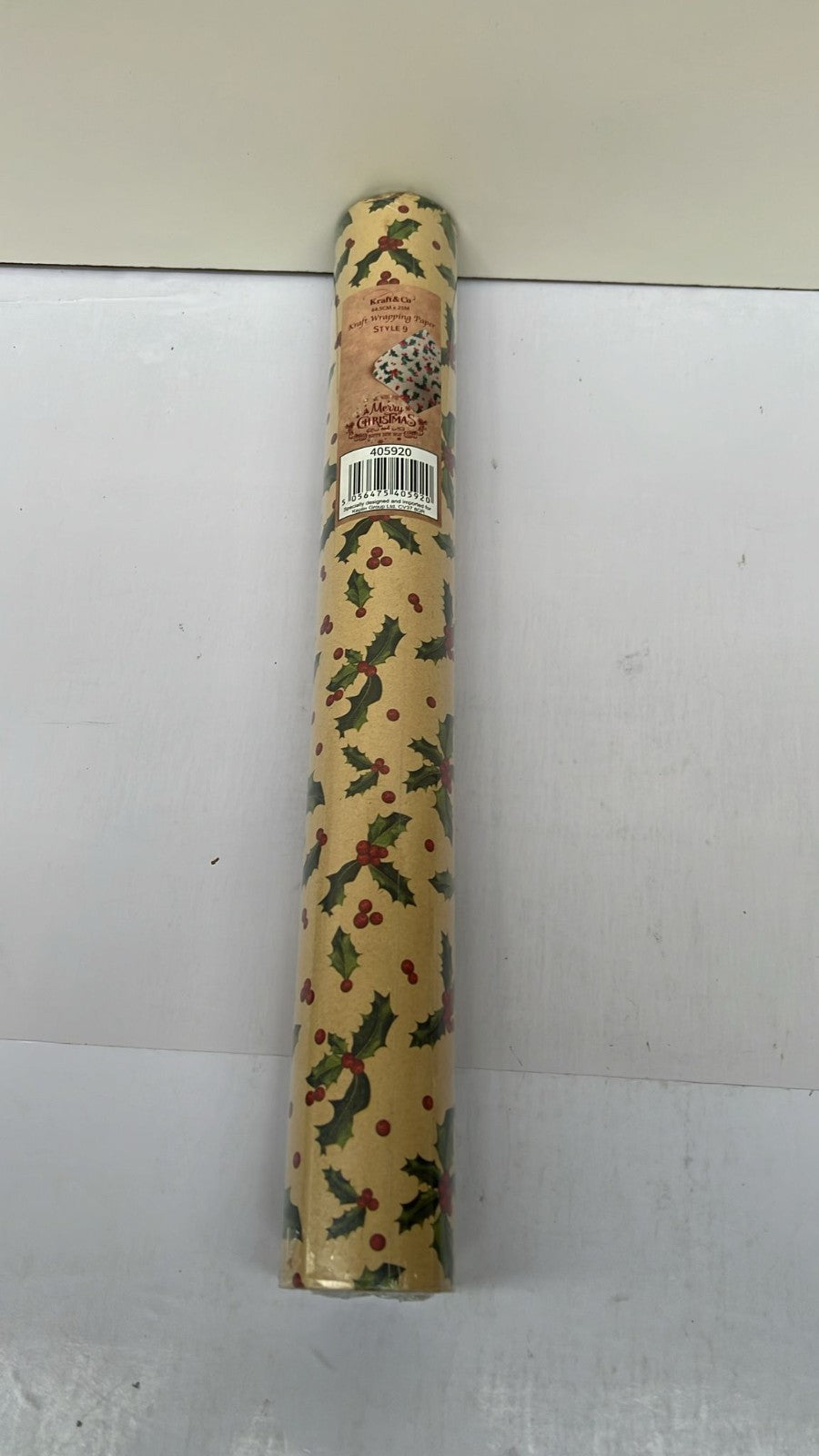Kraft & Co 2 Pack Christmas Wrapping Paper Roll -  (44.5cm x 25m)