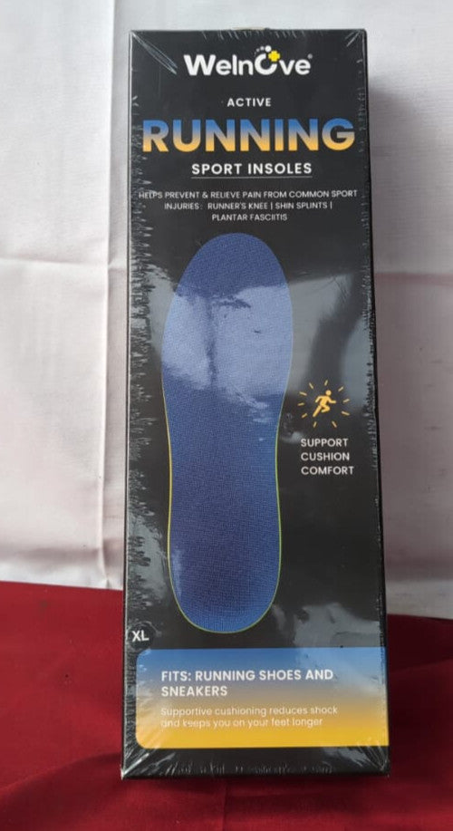 Plantar Fasciitis Relief Orthotics Insoles - Welnove Cushion for Running XL