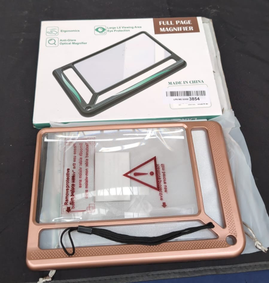 Full Page Magnifying Glass For Reading Lightweight Rectangular Magnifier