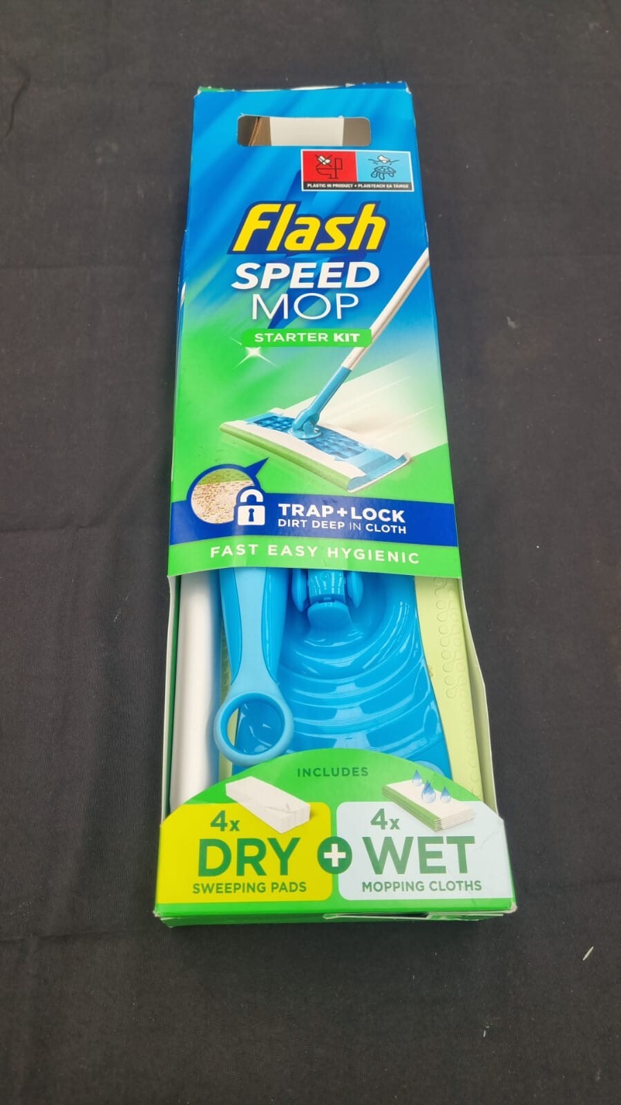 Flash Speedmop Floor Cleaner Starter Kit, Fast Easy & Hygienic (box damages)