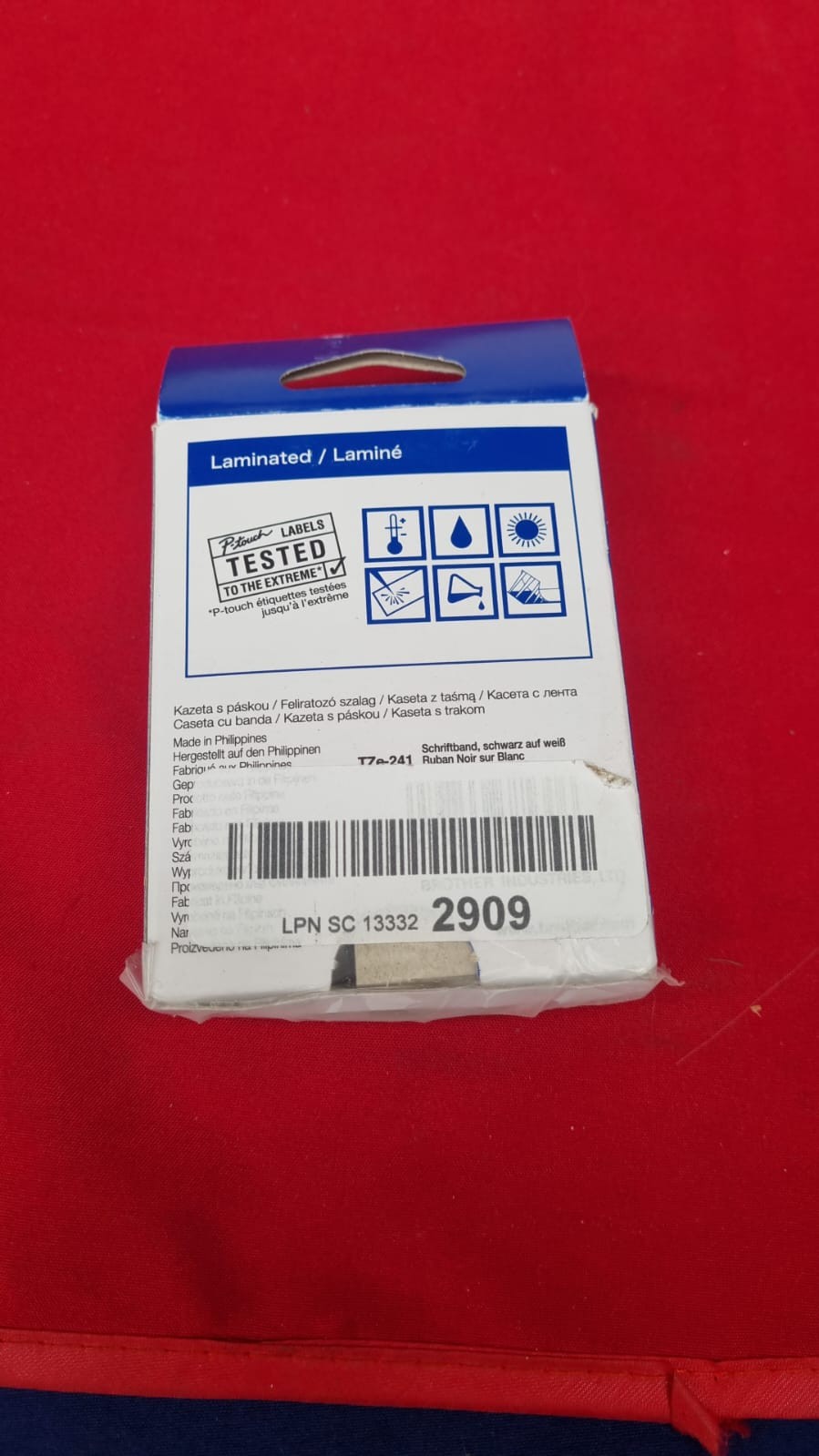 Brother TZe-241 Labelling Tape Cassette, 18 mm (W) x 8 m (L), Laminated, Genuine