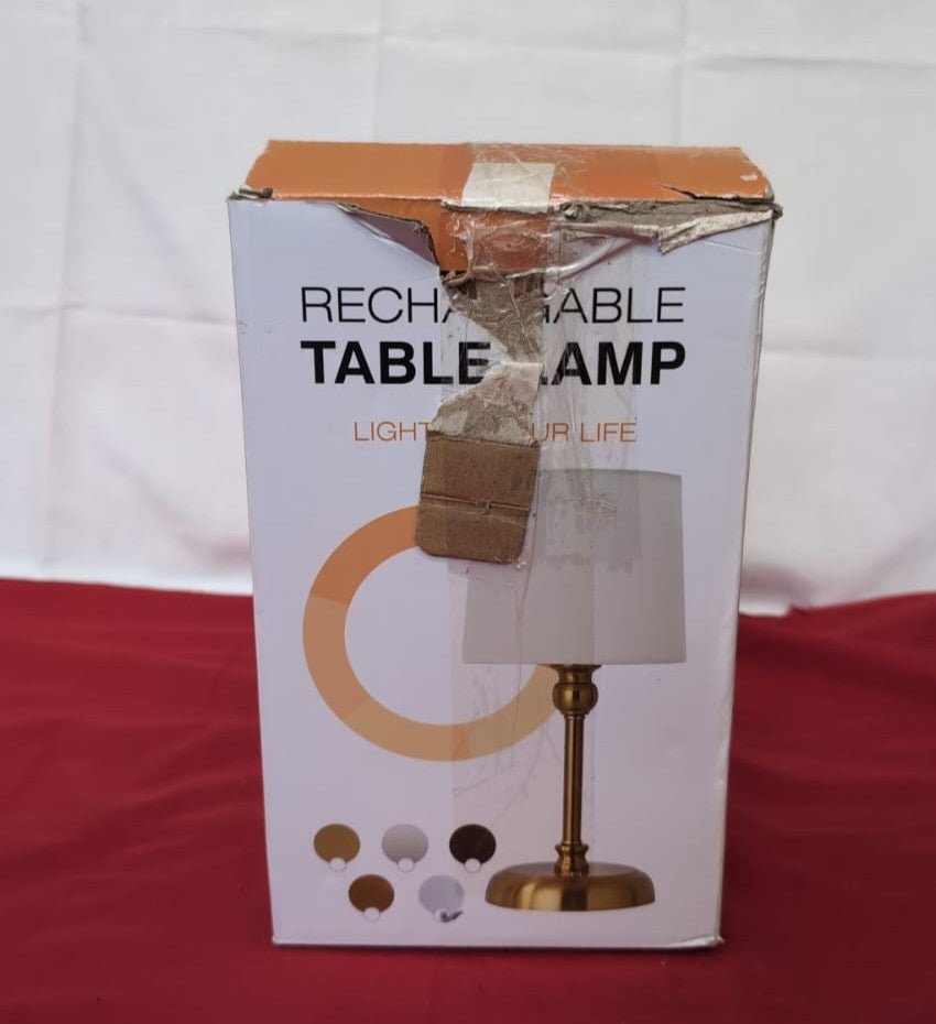 Cordless Rechargeable Table Lamp (box damaged - small chip on plastic collar)