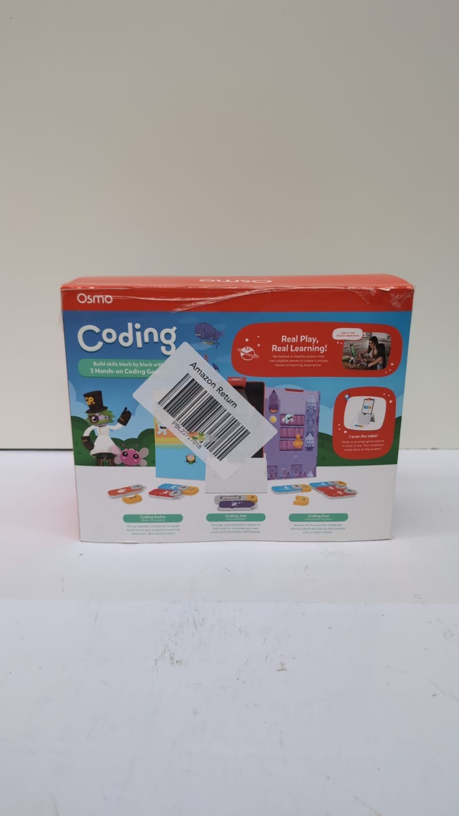 Osmo CodingStarter Kit for Fire Tablet  3 Educational Learning Games(boxdamaged)