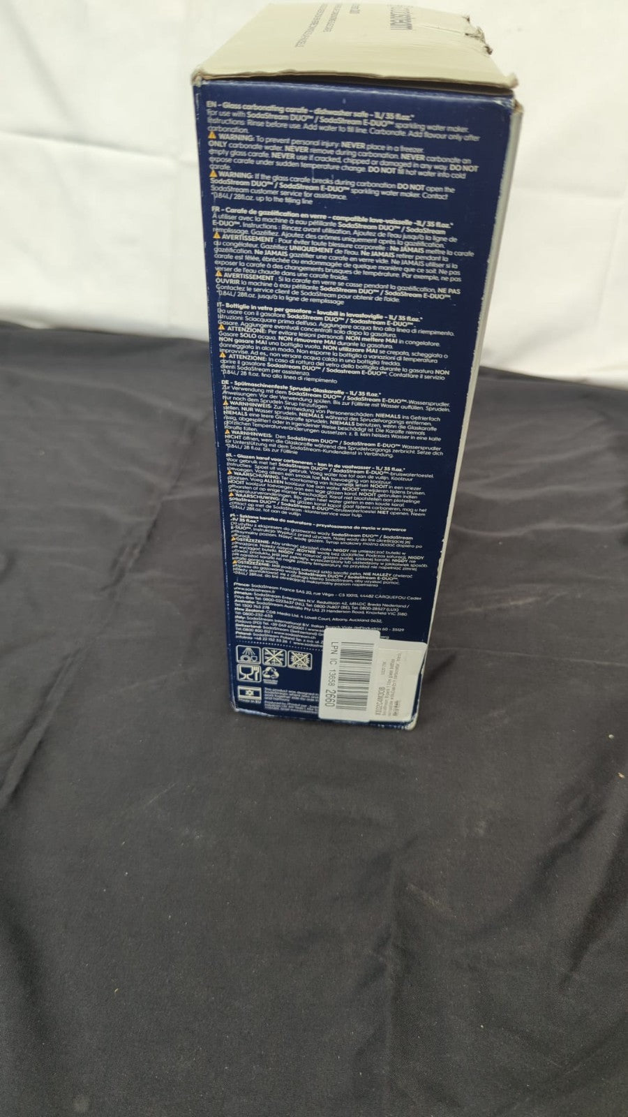 SodaStream Bipack 2X 1 litre glass bottles compatible with Duo ( BOX DAMAGED)