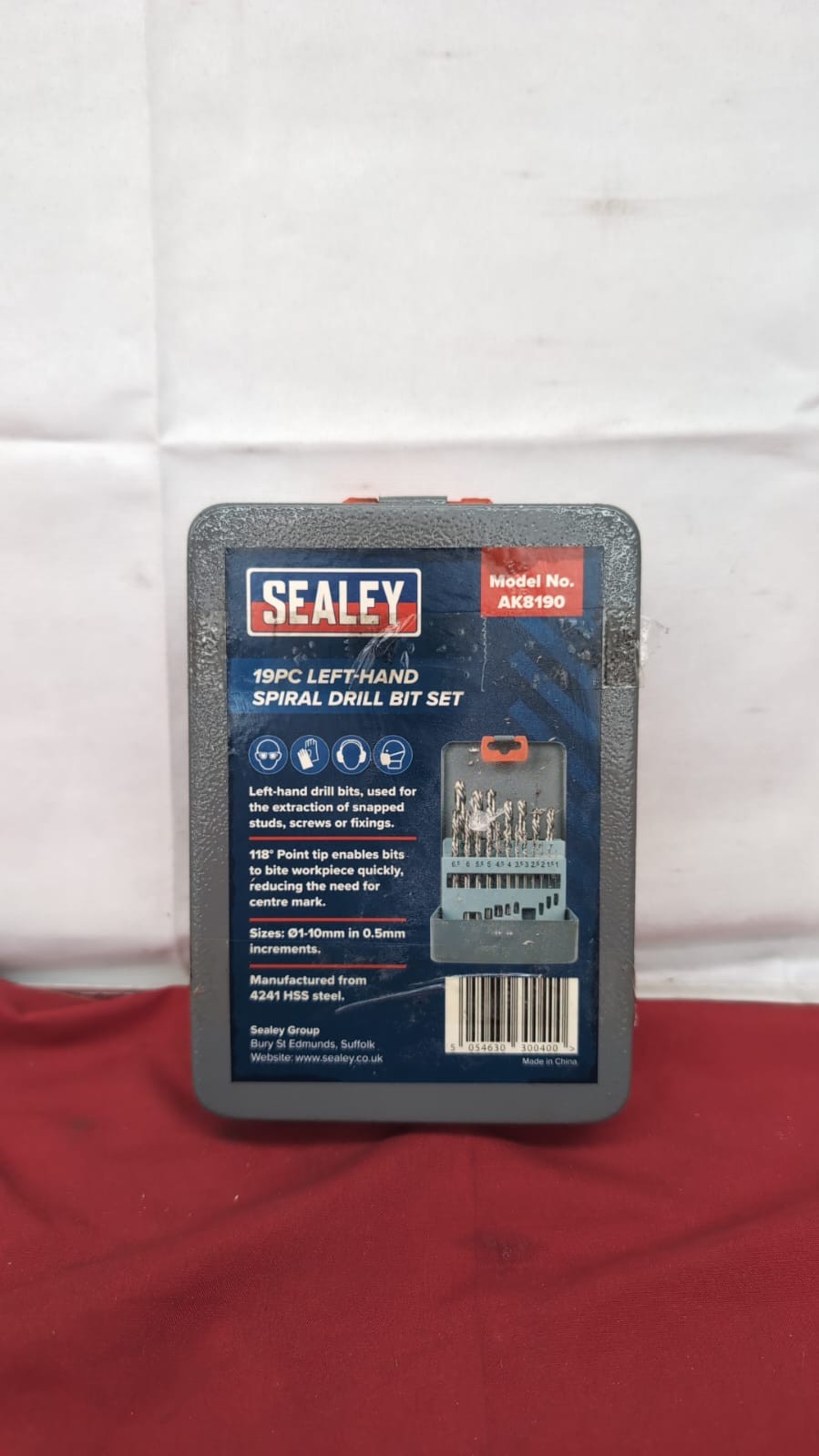 Sealey Left-Hand Spiral AK8190 (box damaged - missing 3 drill bits)