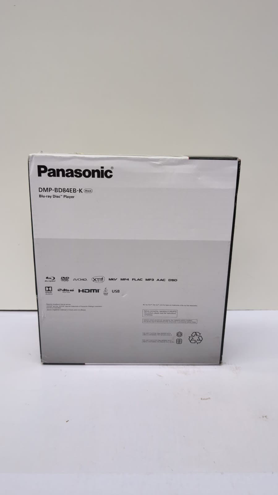 Panasonic DMP-BD84EB-K 2D Blu-ray Disc/DVD Player - Black (BOX OPENED)