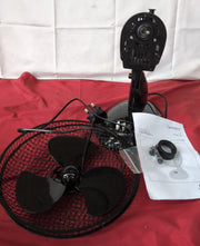 Signature S40008B 9” 2 Speed Desk Fan with Oscillation 9" Black Black