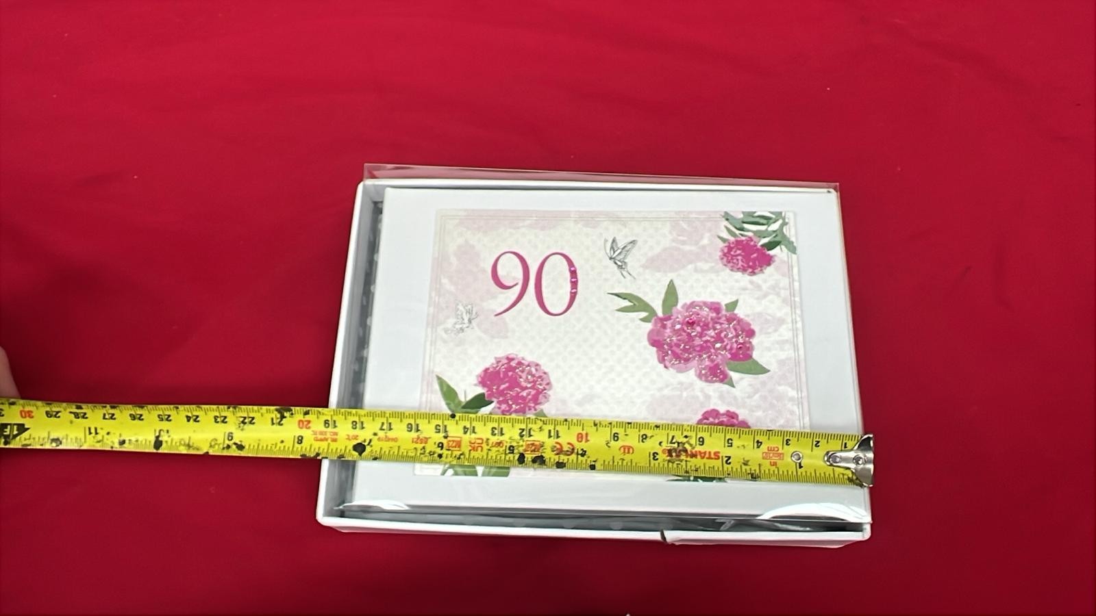 WHITE COTTON CARDS PHOTO ALBUM, Card, Plastic, 90th Birthday