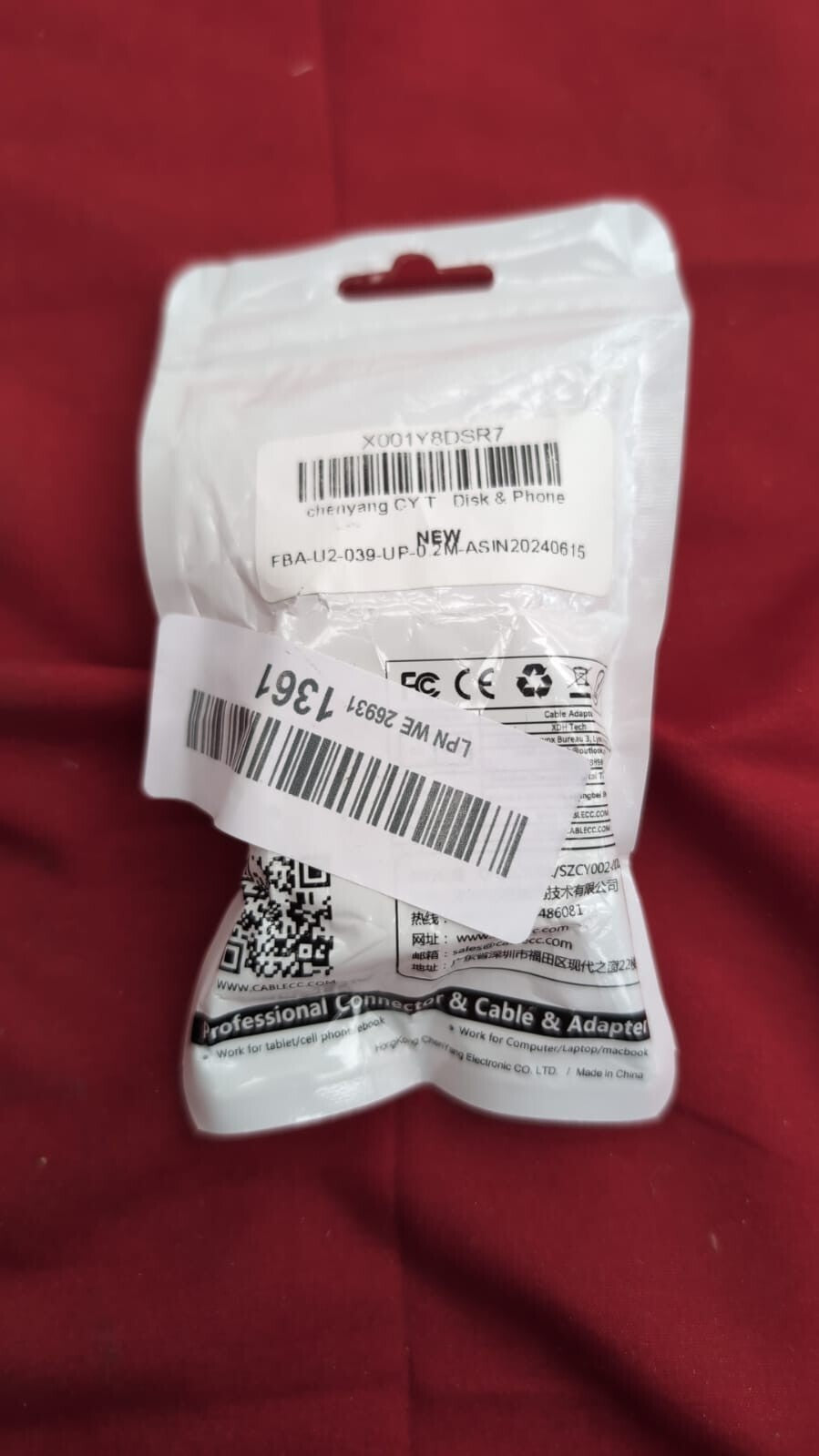 chenyang USB C Flat Cable USB 2.0 Male to  Male 90 Degree UP Angled Data