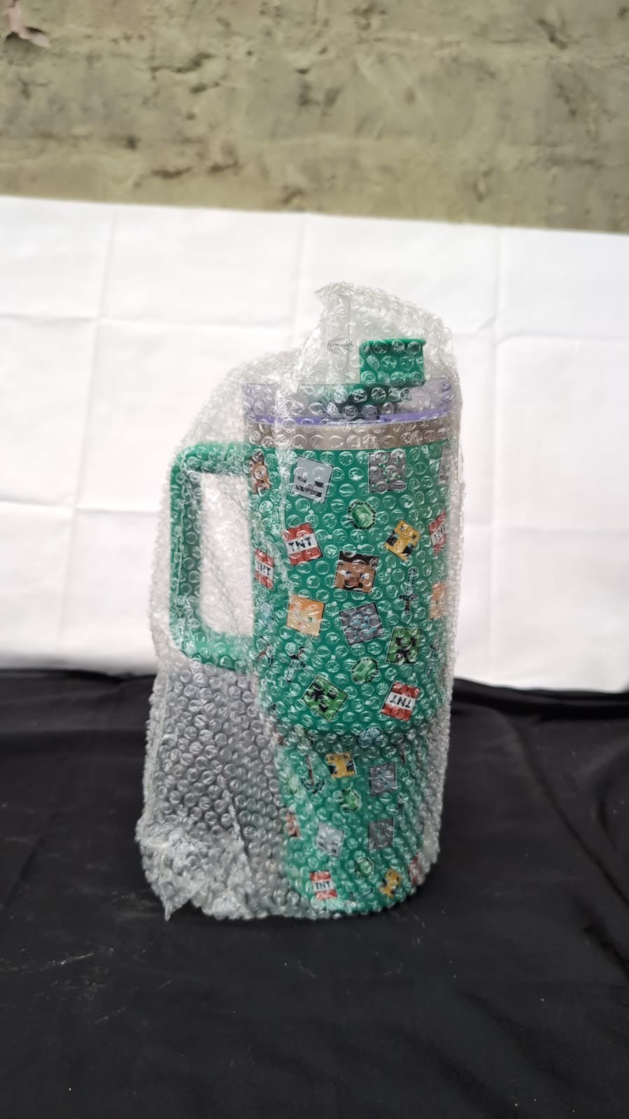 Minecraft 40oz / 1200 ML Green Tumbler with Straw & Lid | Leak & Spill Proof
