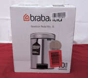Brabantia NewIcon Pedal Bin 3L (Gold) Includes 4 out of 5 bin bags (BOX DAMAGED)