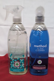 Method Spray Refill, 828 ml (2 pack - glass cleaner & anti-bac bathroom)