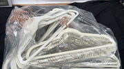 Slim Velvet Non-Slip Suit Hangers, 50-Pack, Ivory/Rose Gold