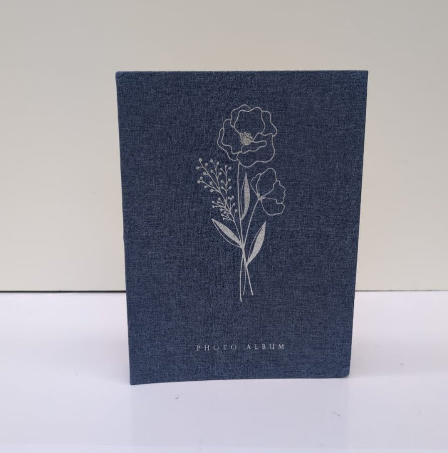 Photo Album, Linen Cover Acid Free Photo book Picture Albums  Blue,