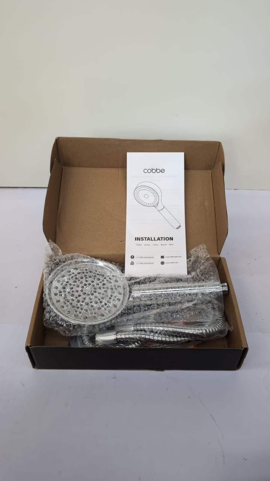 Cobbe Shower Head and Hose  6 Spray Jet Modes High Pressure(BOX DAMAGED)