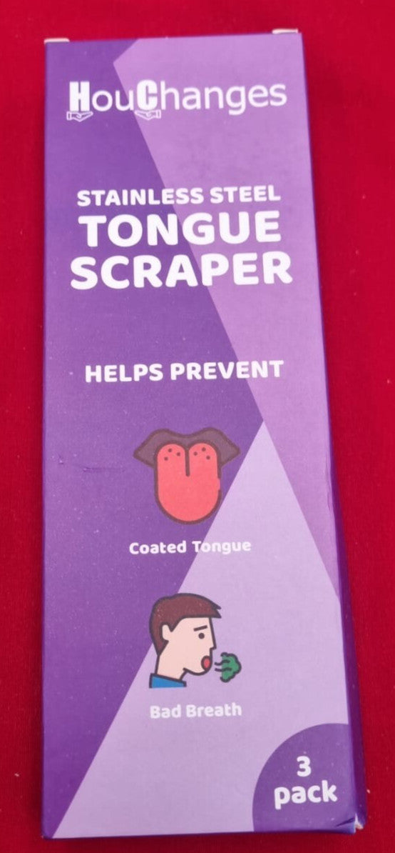 3 Kinds Tongue Scraper Gift Set,Stainless Steel Tongue Cleaners with Case Fresh