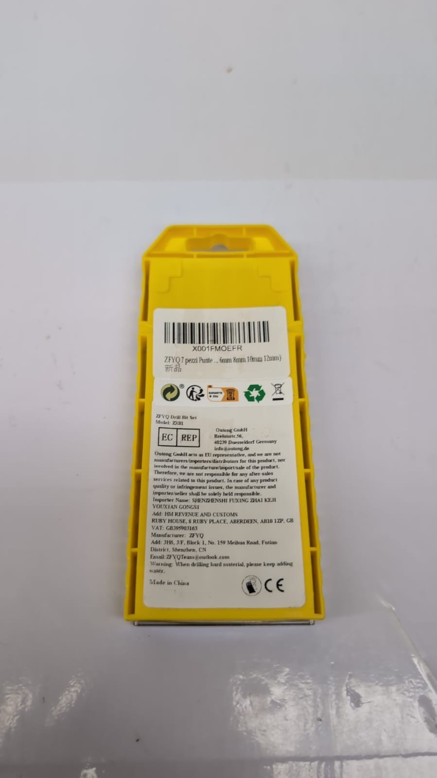 5pcs 5-12mm Black Triangle Twist Drill Bit Concrete Glass Ceramic Tile Marble