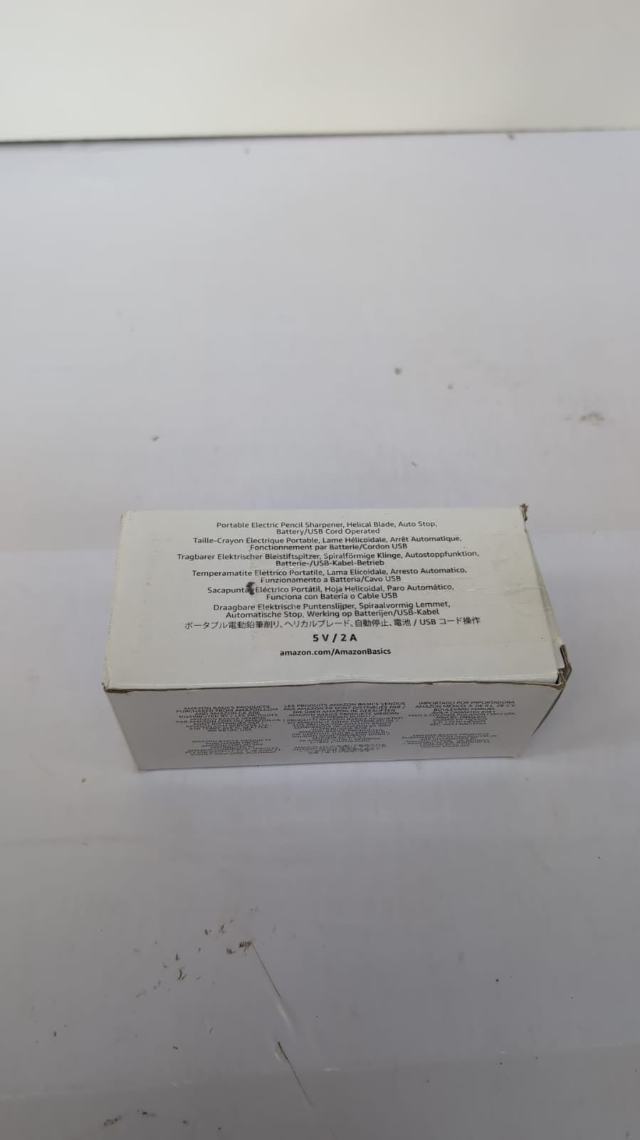 Amazon Basics Portable Electric Pencil Sharpener , Auto Stop,BLACK(USED)