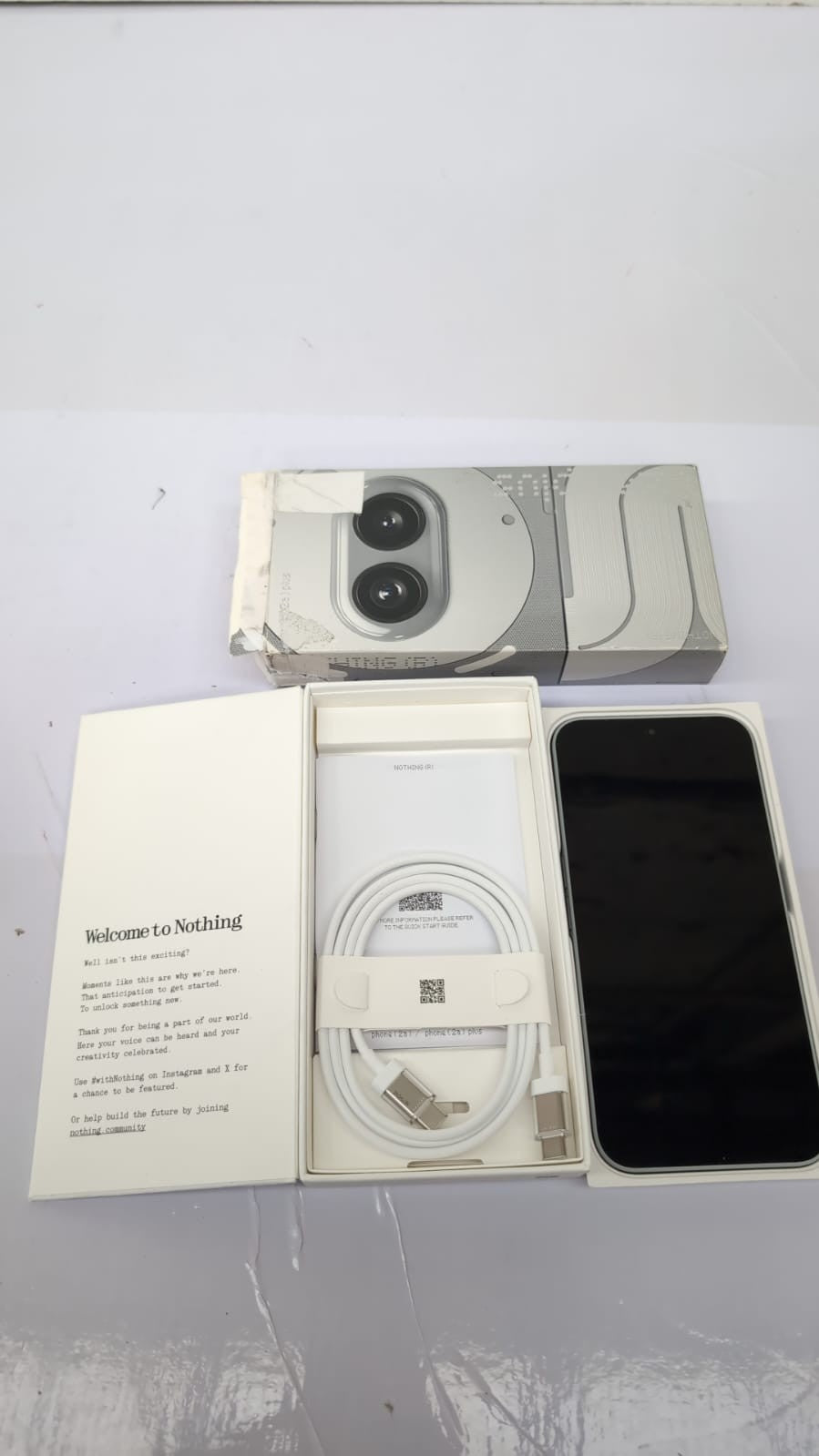 Nothing Phone (2a) Plus 12+mobile phone with 50 MP front camera,Grey(USED)