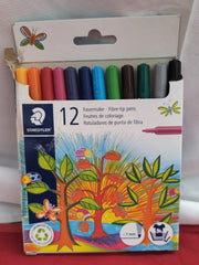 STAEDTLER 325 C12 Fibre-Tip Colouring Pen, Fine Line Width (packaging damaged)